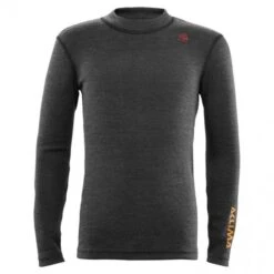 Aclima - WarmWool Crew Neck Junior Uldtrøje Grå/Rød