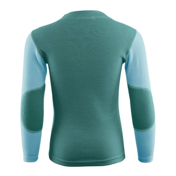 Aclima - WarmWool Børnetrøje Blå 4 Aclima - WarmWool Børnetrøje Blå - Billede 2