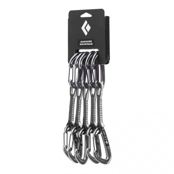 Black Diamond - 6x Miniwire Quickpack Karabiner (12 Cm) 3 Black Diamond - 6x Miniwire Quickpack Karabiner (12 Cm)