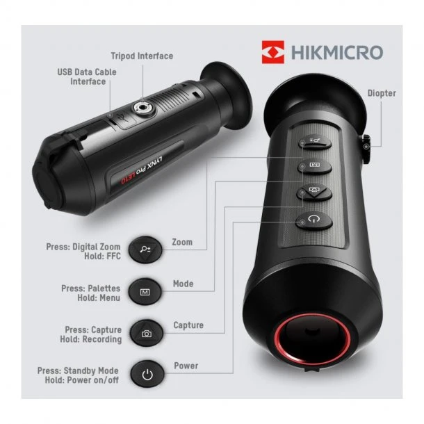 HIKmicro - LYNX LE10 Termisk Spotter 10 Mm 5 HIKmicro - LYNX LE10 Termisk Spotter 10 Mm - Billede 3