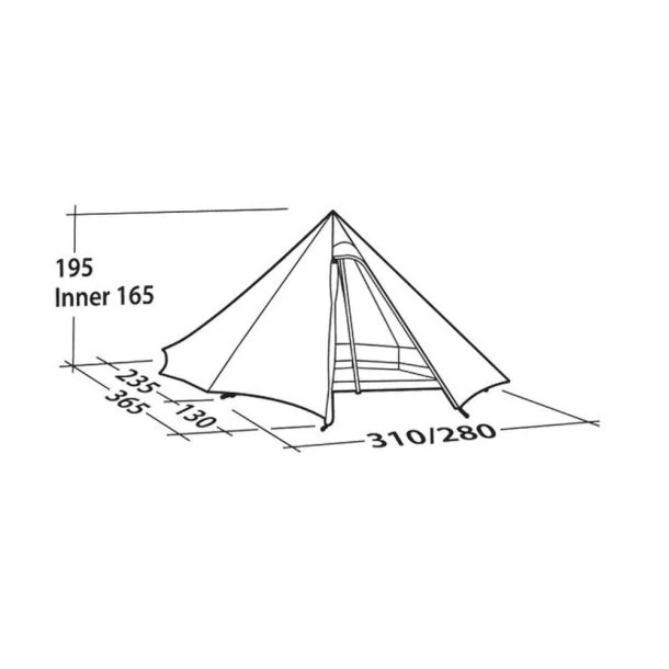 Robens - Green Cone PRS 4-personers Tipi Telt 6 Robens - Green Cone PRS 4-personers Tipi Telt - Billede 4