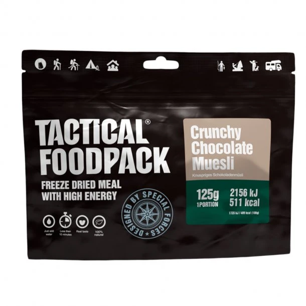 Tactical Foodpack - Crunchy Müsli Med Chokolade (511 Kcal) 4 Tactical Foodpack - Crunchy Müsli Med Chokolade (511 Kcal) - Billede 2
