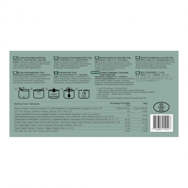 Tactical Foodpack - Crunchy Müsli Med Chokolade (511 Kcal) 6 Tactical Foodpack - Crunchy Müsli Med Chokolade (511 Kcal) - Billede 4