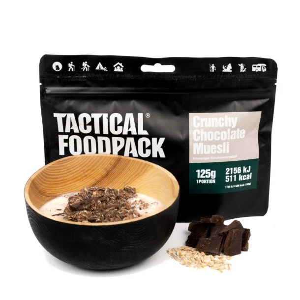 Tactical Foodpack - Crunchy Müsli Med Chokolade (511 Kcal) 3 Tactical Foodpack - Crunchy Müsli Med Chokolade (511 Kcal)