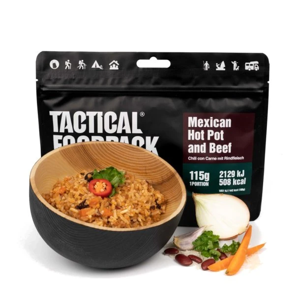 Tactical Foodpack - Mexicansk Gryderet Med Oksekød 508 Kcal 3 Tactical Foodpack - Mexicansk Gryderet Med Oksekød 508 Kcal