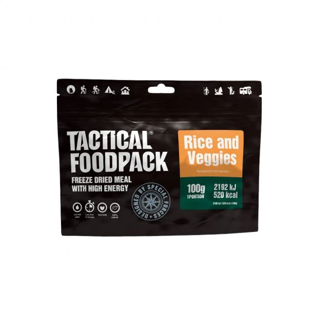 Tactical Foodpack - Ris Og Grøntsager (520 Kcal) 4 Tactical Foodpack - Ris Og Grøntsager (520 Kcal) - Billede 2