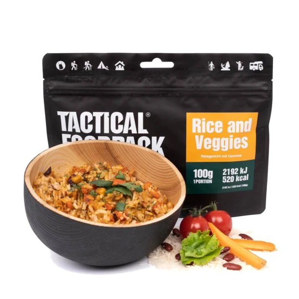 Tactical Foodpack - Ris Og Grøntsager (520 Kcal) 3 Tactical Foodpack - Ris Og Grøntsager (520 Kcal)