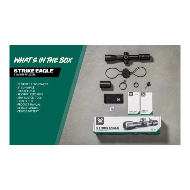 Vortex Optics - Strike Eagle 3-18x44 FFP EBR-7C MRAD Riffelkikkert 7 Vortex Optics - Strike Eagle 3-18x44 FFP EBR-7C MRAD Riffelkikkert - Billede 5