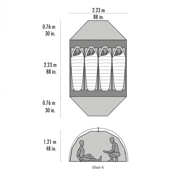 MSR - Elixir V2 4-personers Telt Inkl. Footprint 9 MSR - Elixir V2 4-personers Telt Inkl. Footprint - Billede 7