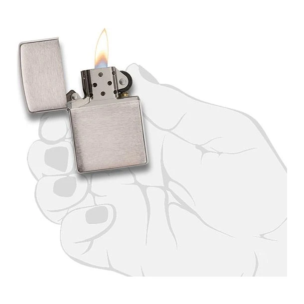 Zippo - Brushed Chrome Lighter 6 Zippo - Brushed Chrome Lighter - Billede 4