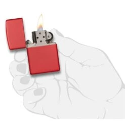 Zippo - Red Matte Lighter 7 Zippo - Red Matte Lighter -Nordisko Butik zippo 233 red matte 03.w610.h610.fill
